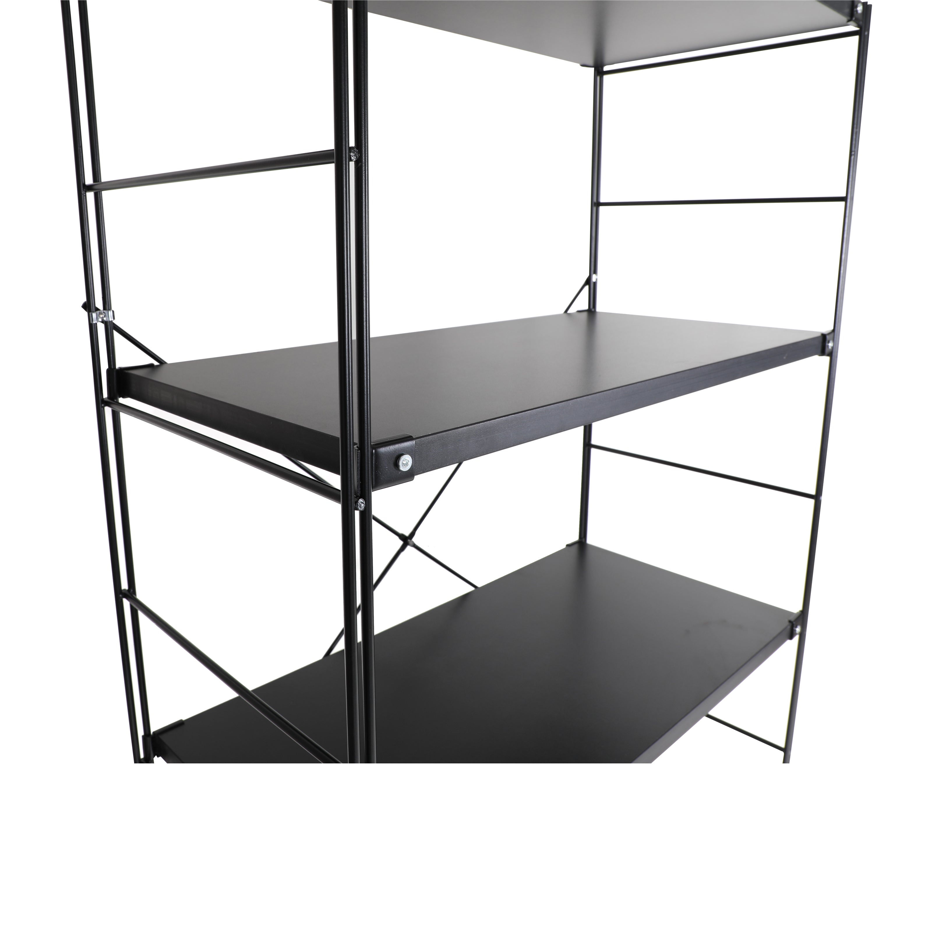 Brent Bookcase - Black Steel Frame