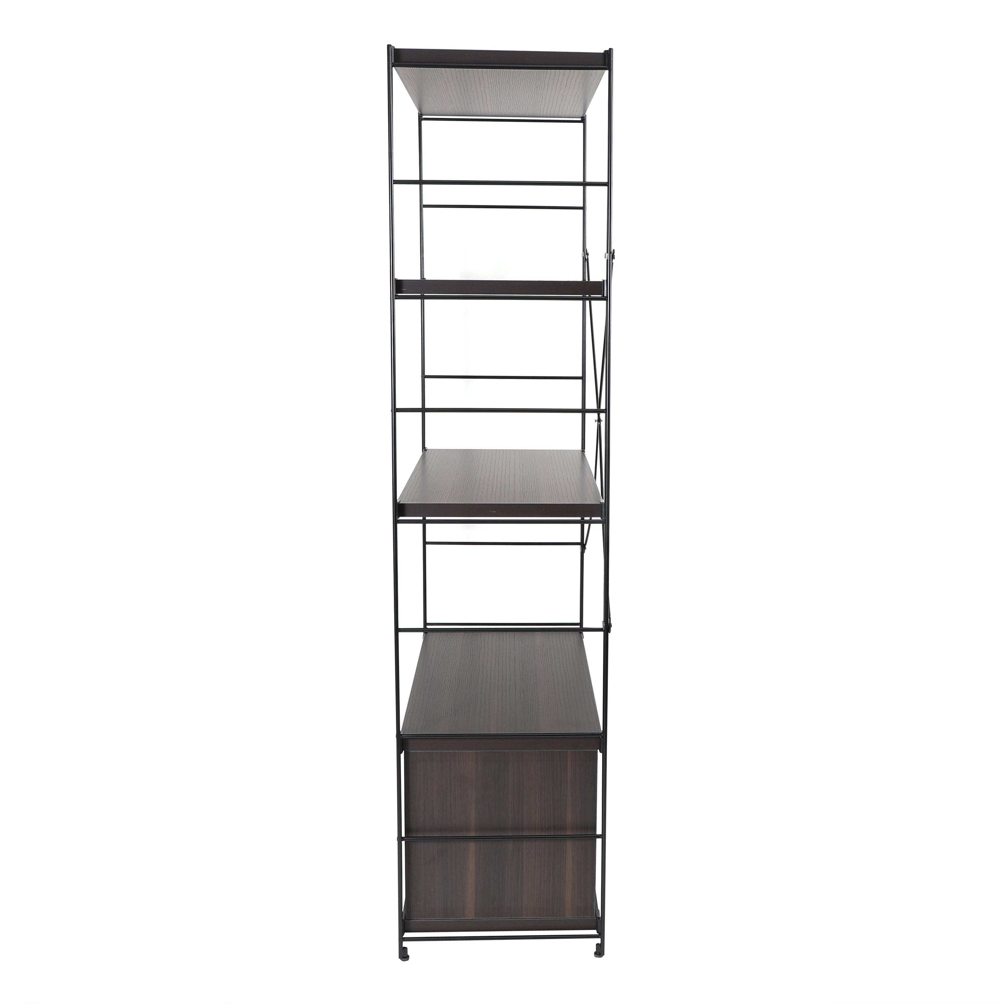 Brent Bookcase - Black Steel Frame