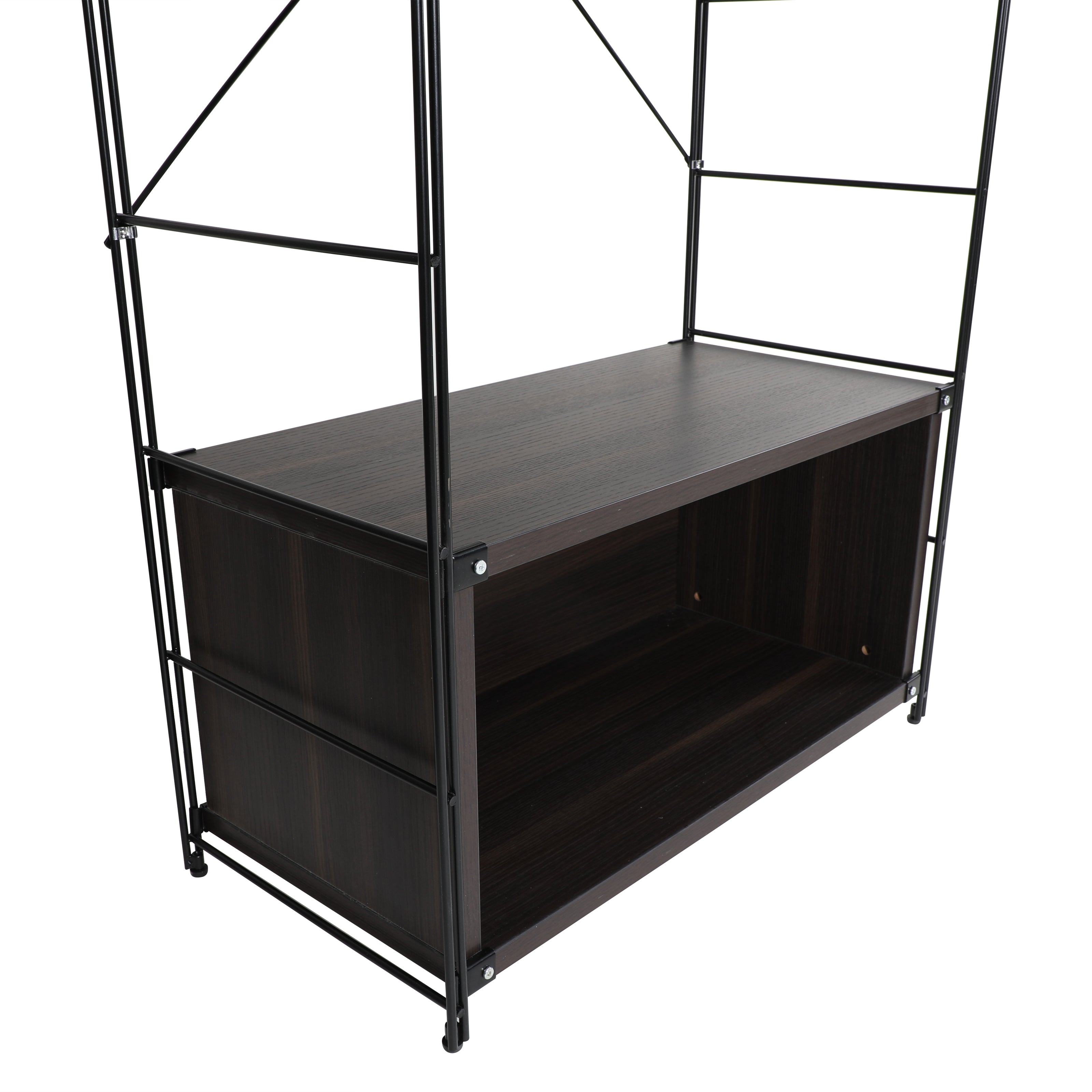 Brent Bookcase - Black Steel Frame