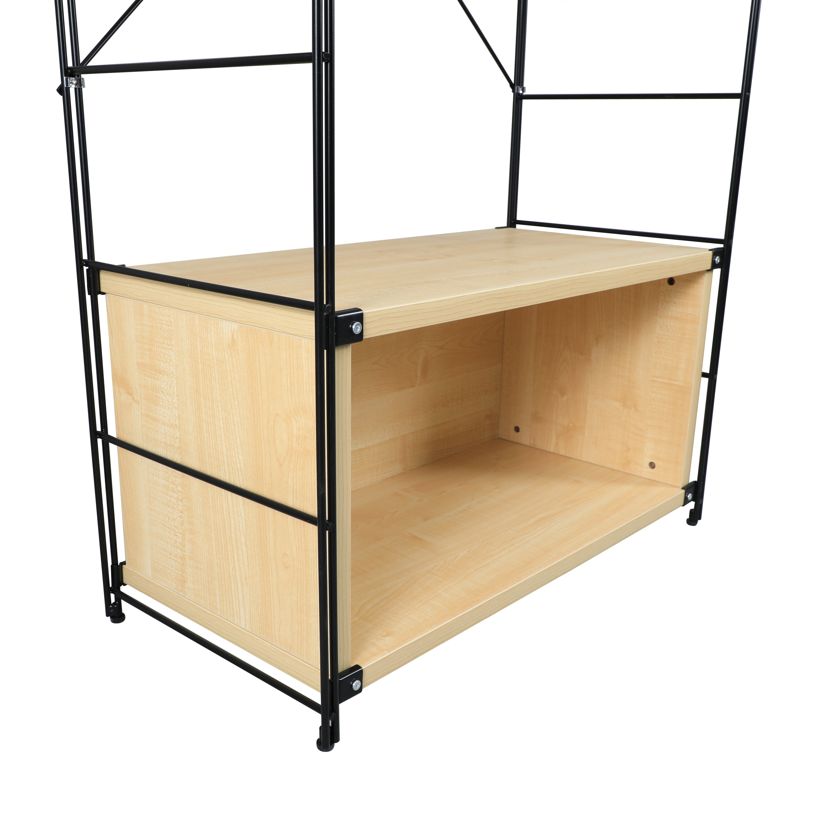 Brent Bookcase - Black Steel Frame