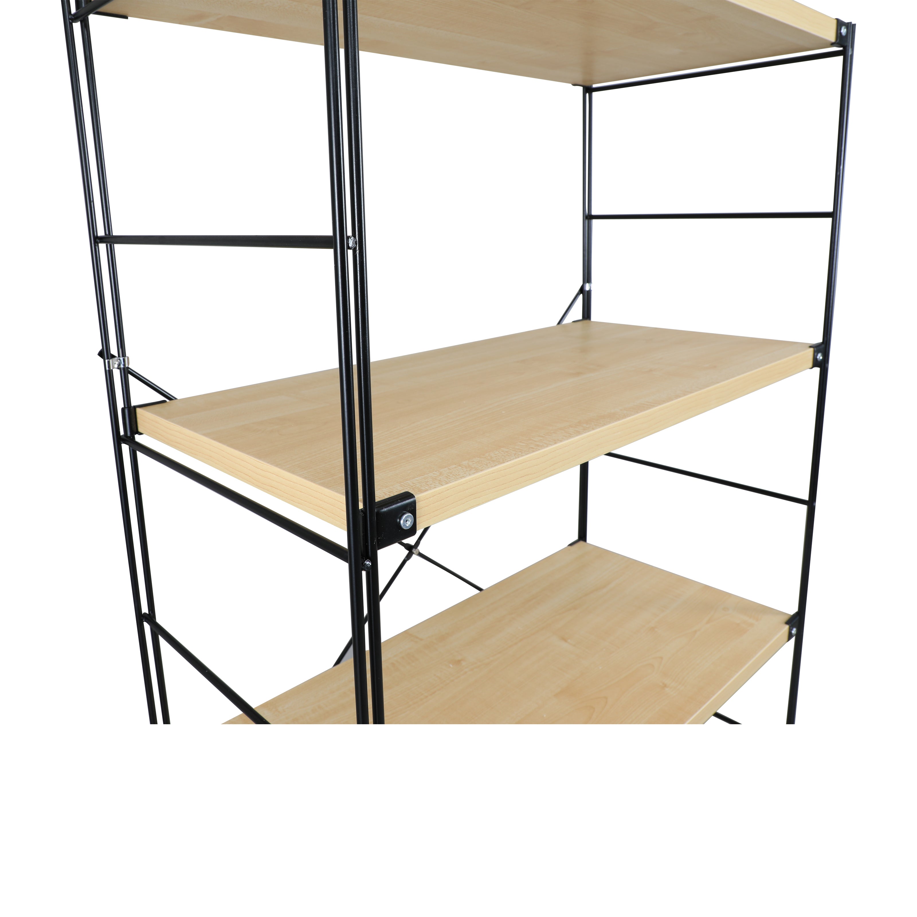 Brent Bookcase - Black Steel Frame