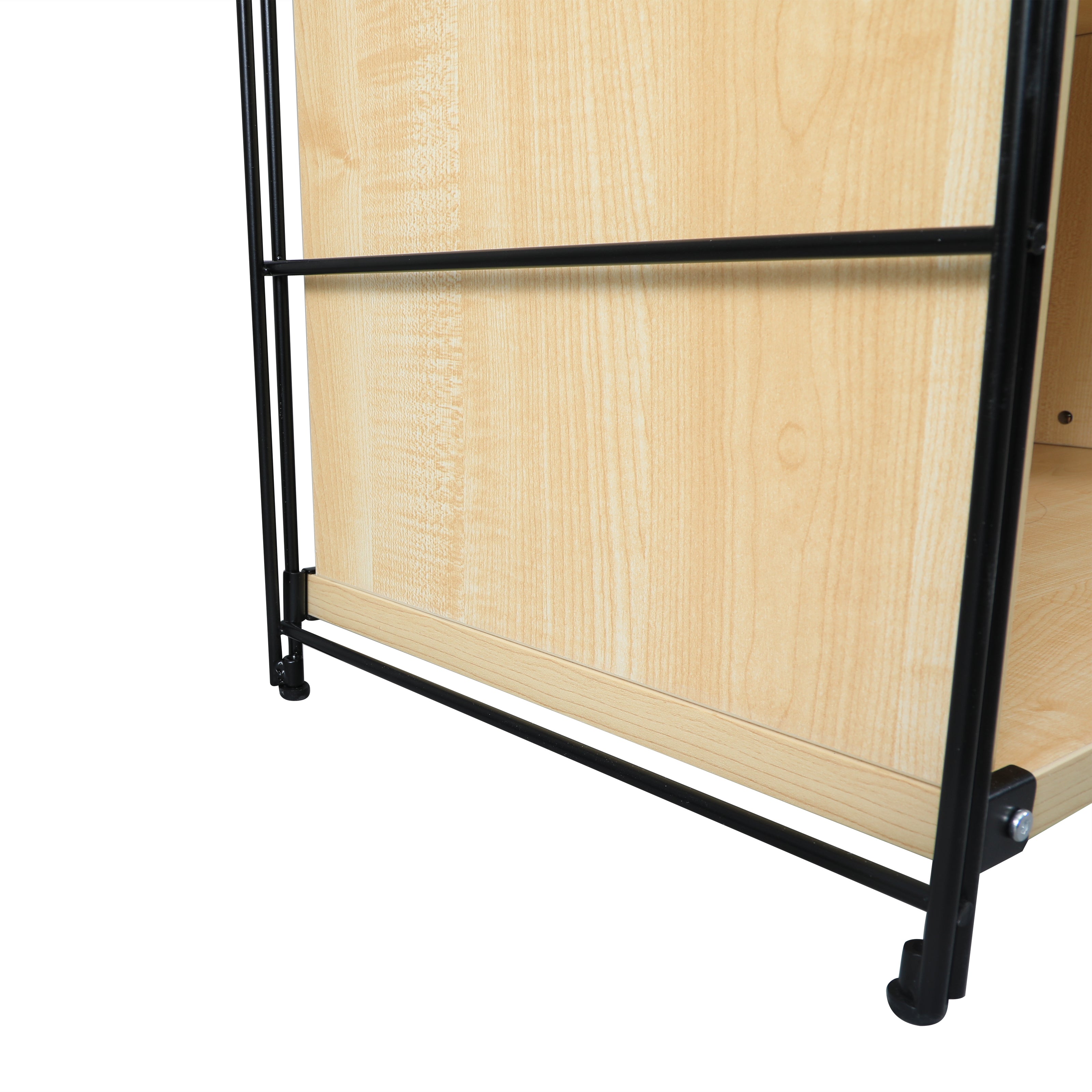 Brent Bookcase - Black Steel Frame