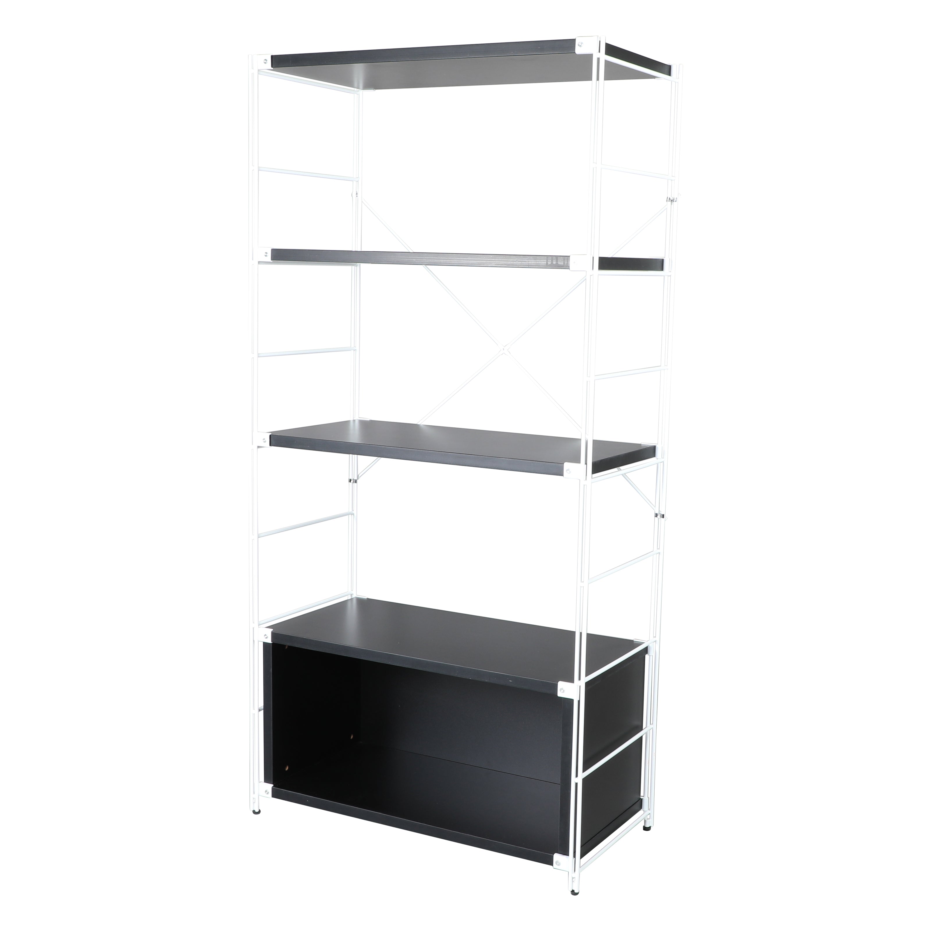 Brent Bookcase - White Steel Frame