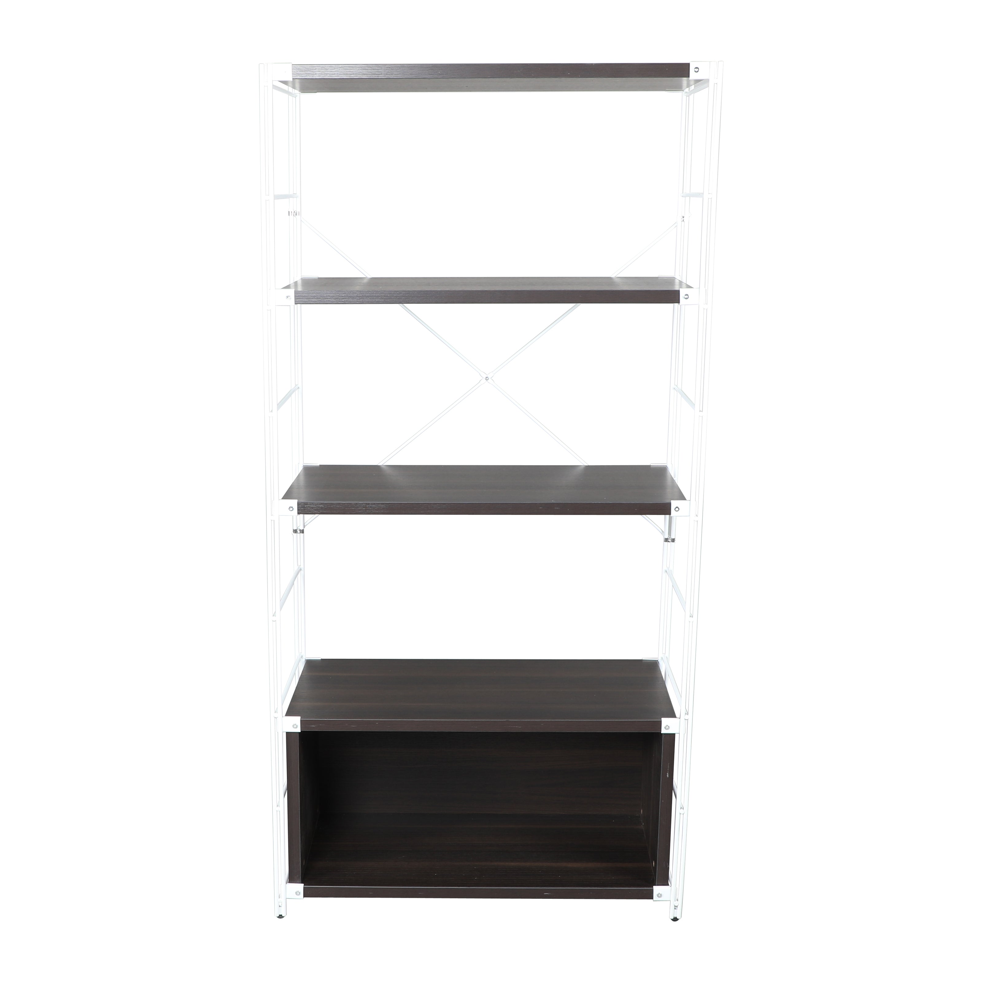 Brent Bookcase - White Steel Frame