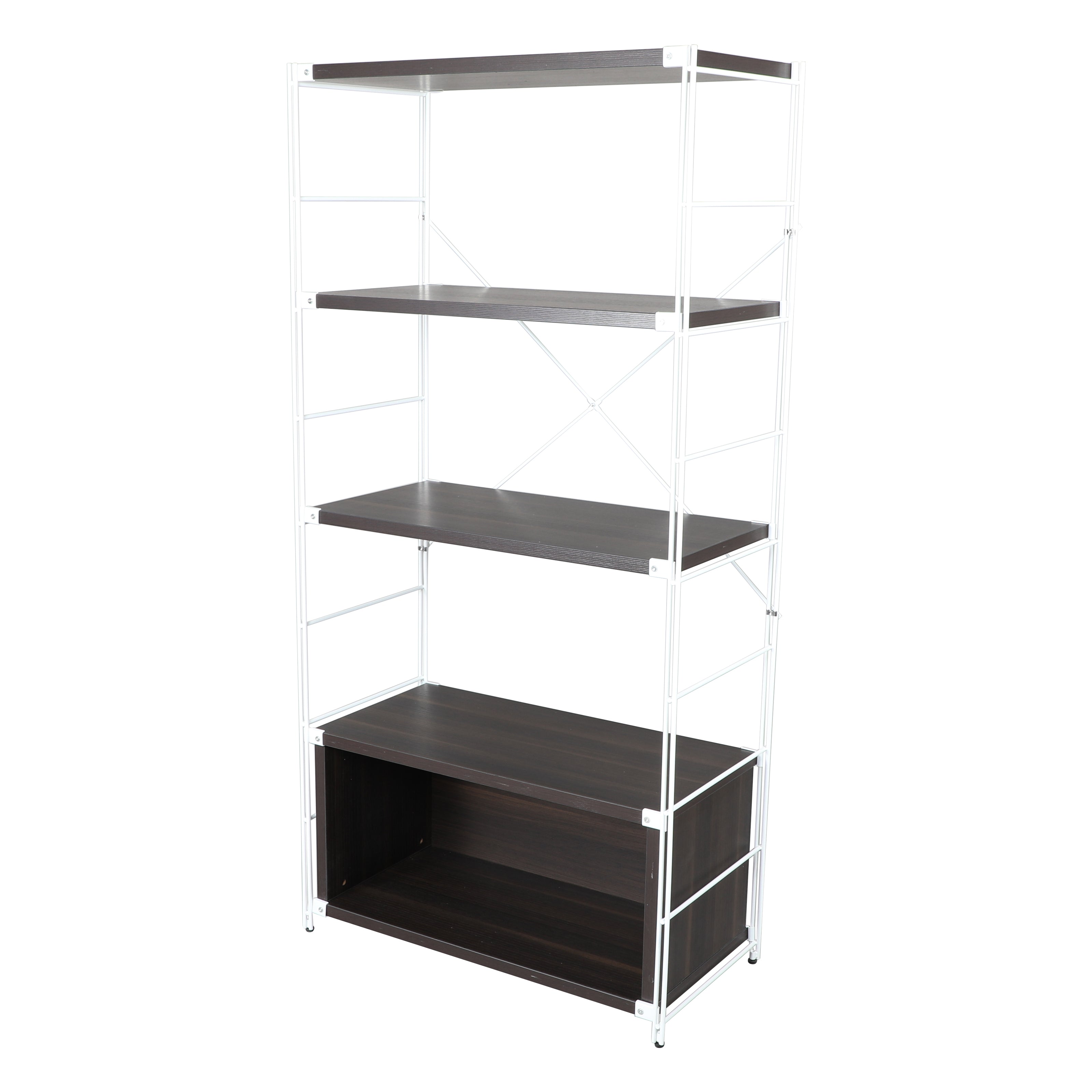 Brent Bookcase - White Steel Frame