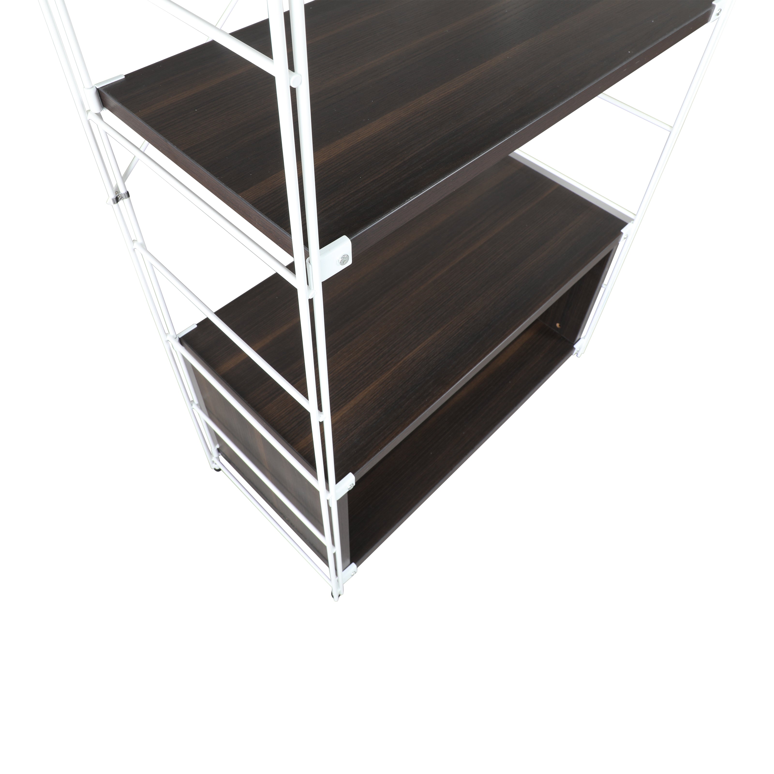 Brent Bookcase - White Steel Frame