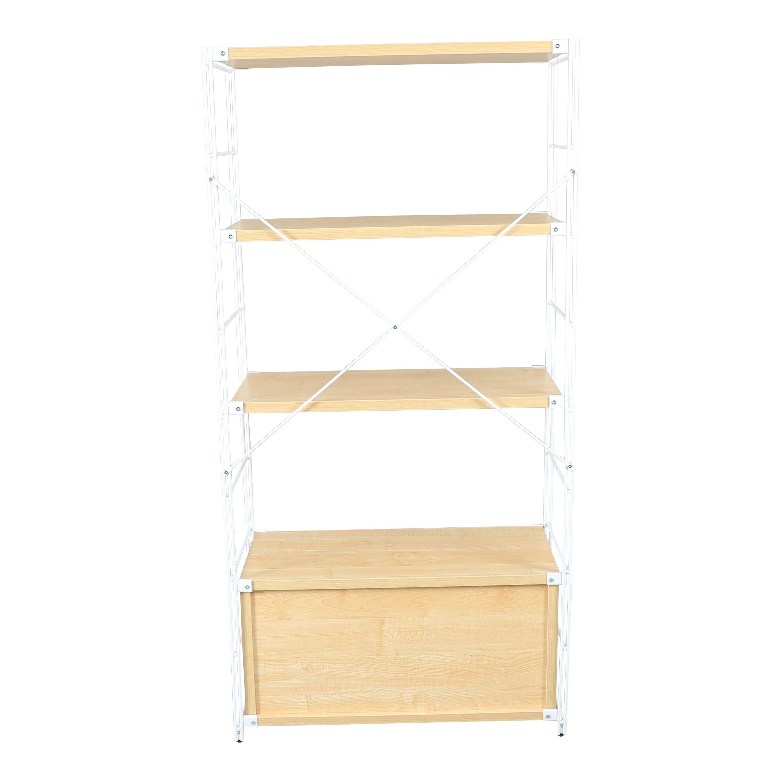 Brent Bookcase - White Steel Frame