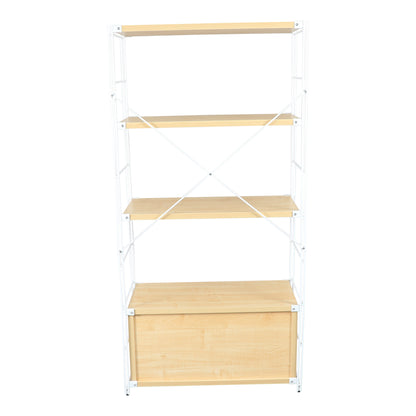 Brent Bookcase - White Steel Frame