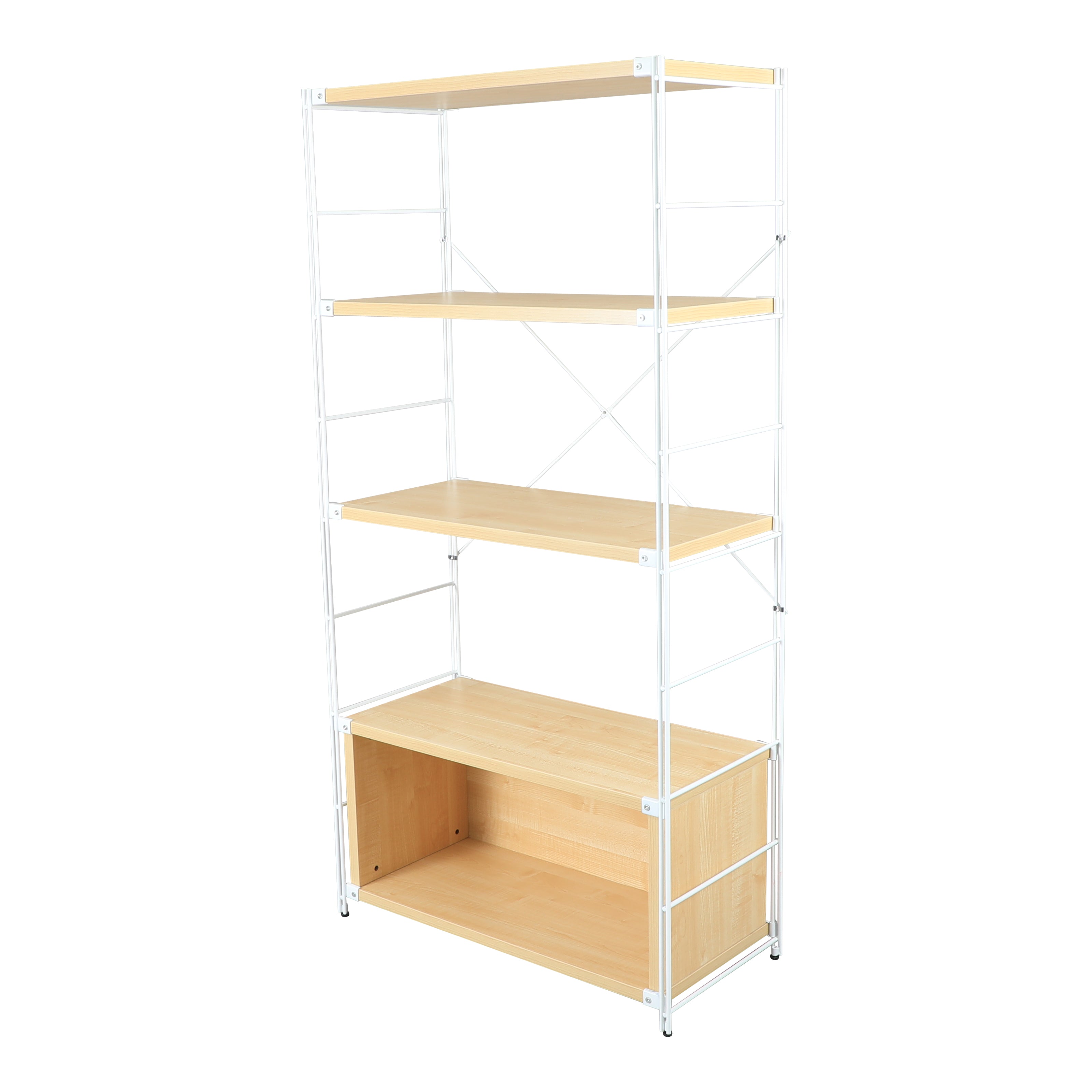 Brent Bookcase - White Steel Frame