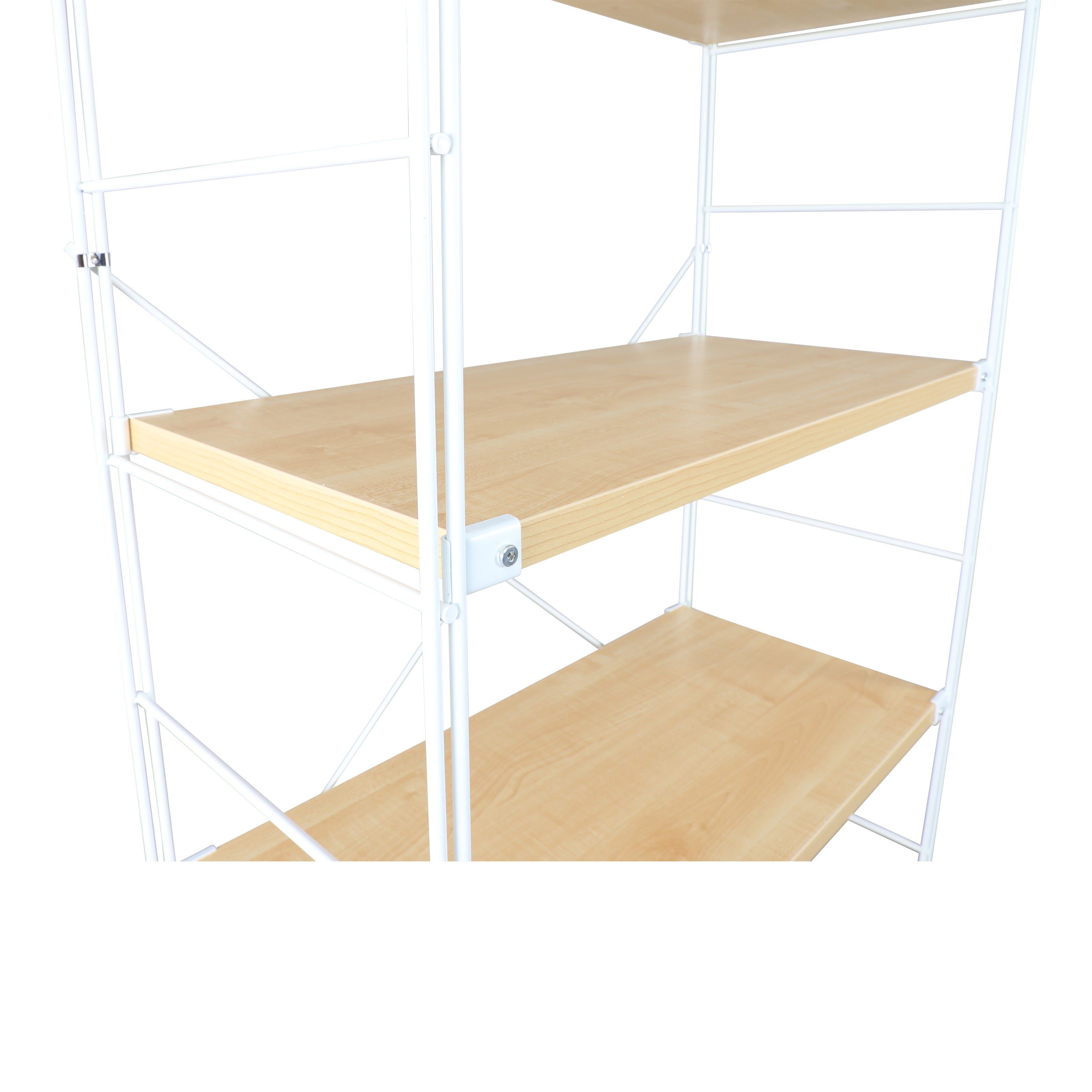 Brent Bookcase - White Steel Frame