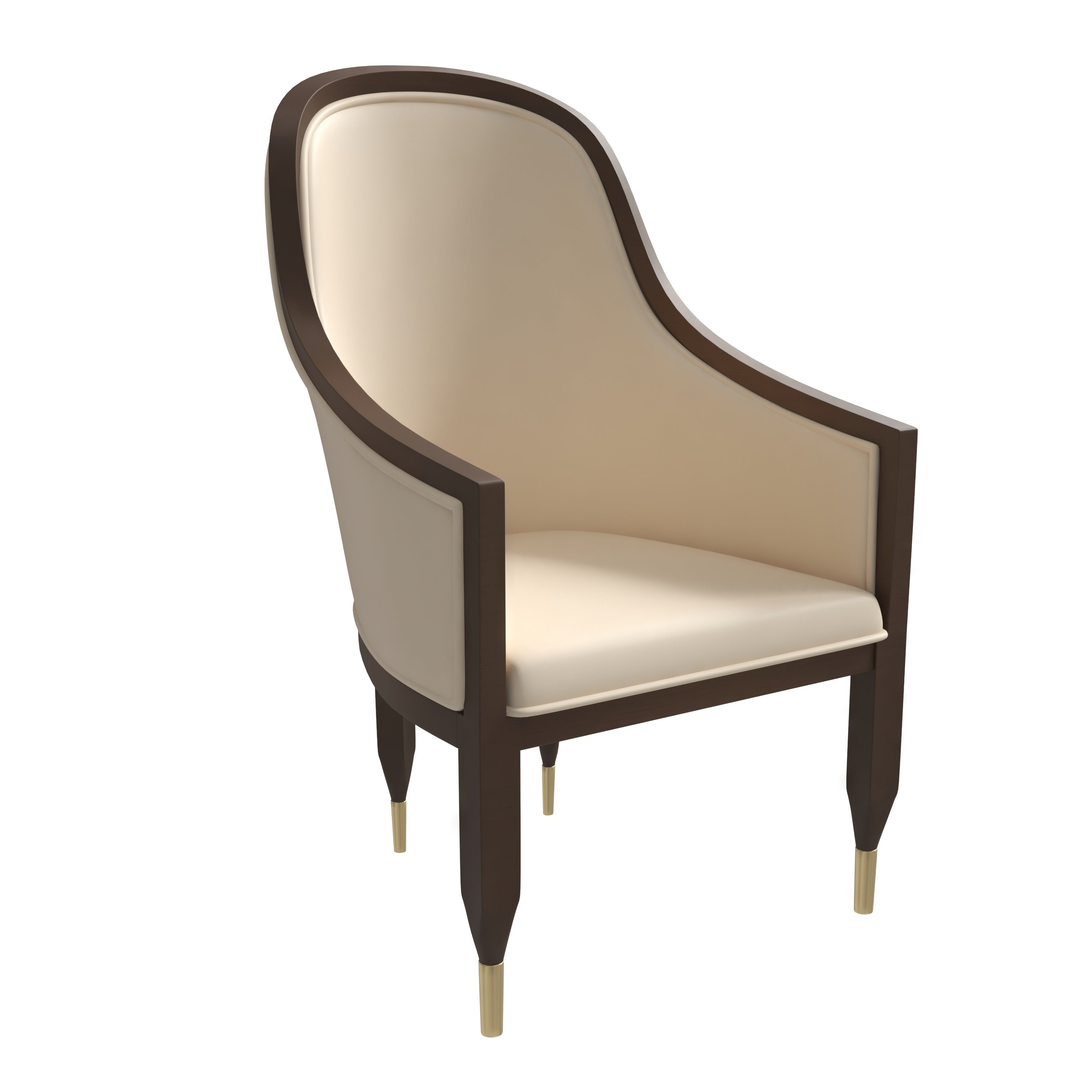 Belle Series Modern Dining Chair in Cream