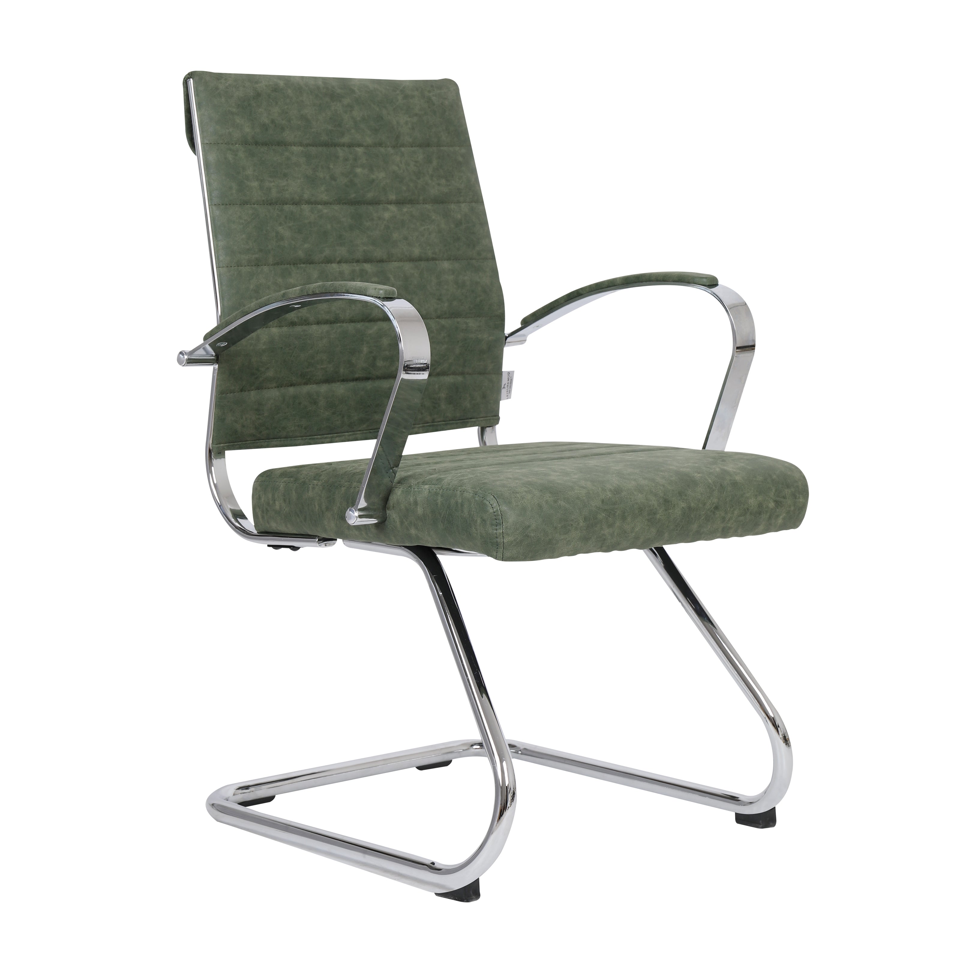 Benmar Home Leather Guest Office Chair in Green