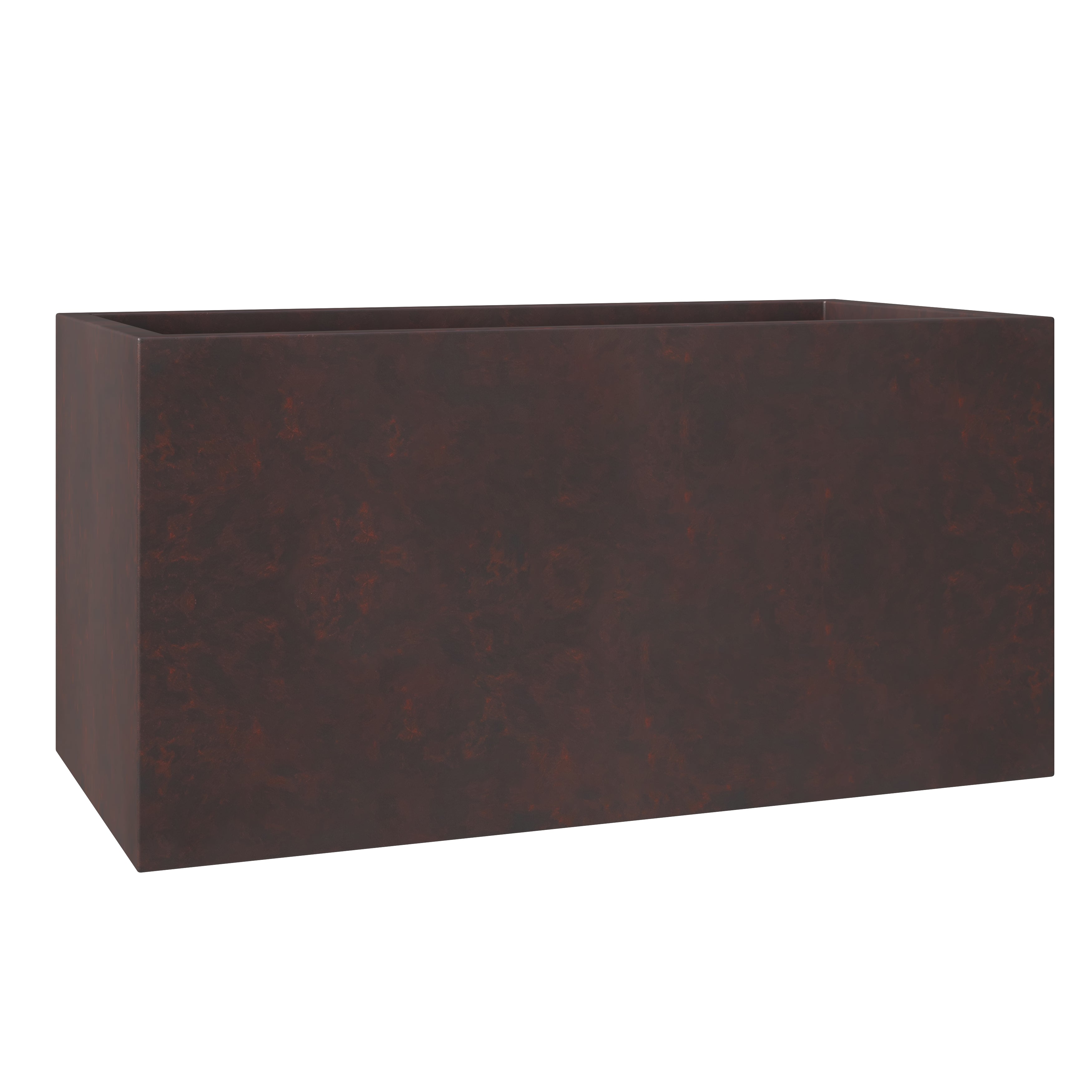 Bloom Series Poly Stone Planter 11.8" , 23.6" Long In Black Aged Concrete