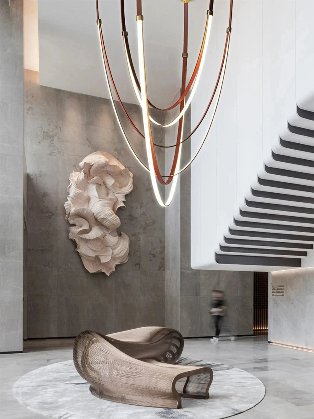 Beza Leather Belt Pendant Light