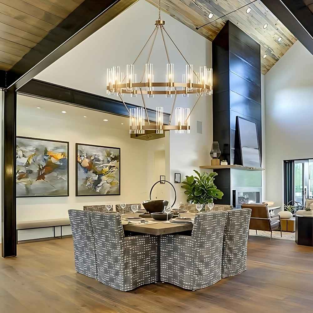 Binna Double Wagon Wheel Chandelier