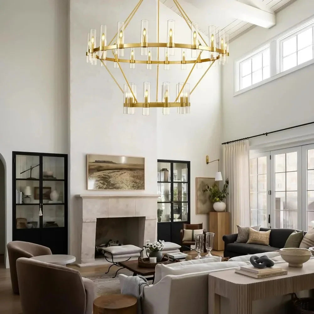 Binna Double Wagon Wheel Chandelier