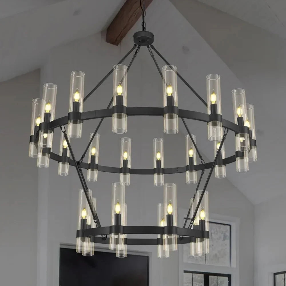 Binna Double Wagon Wheel Chandelier