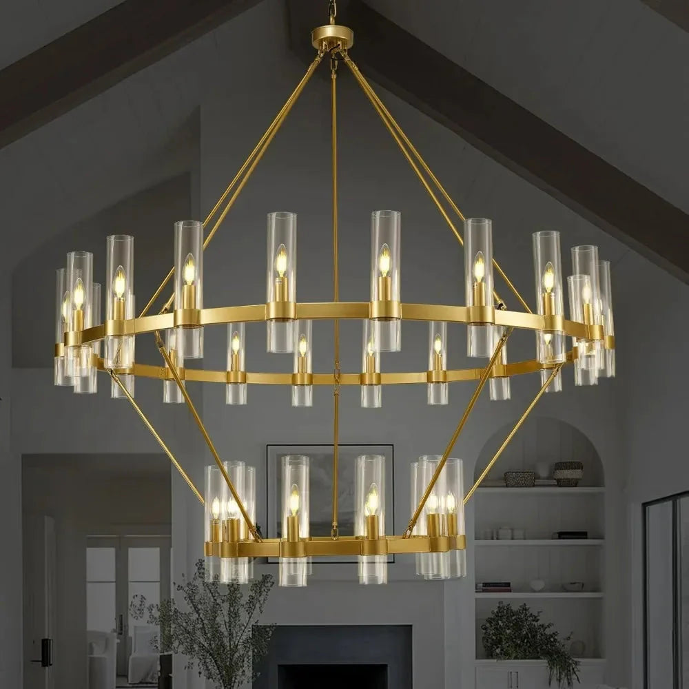 Binna Double Wagon Wheel Chandelier