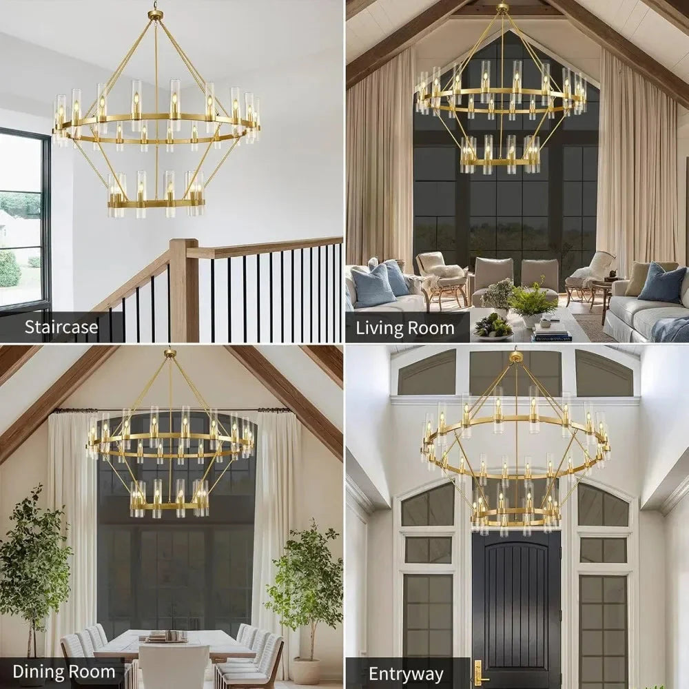 Binna Double Wagon Wheel Chandelier