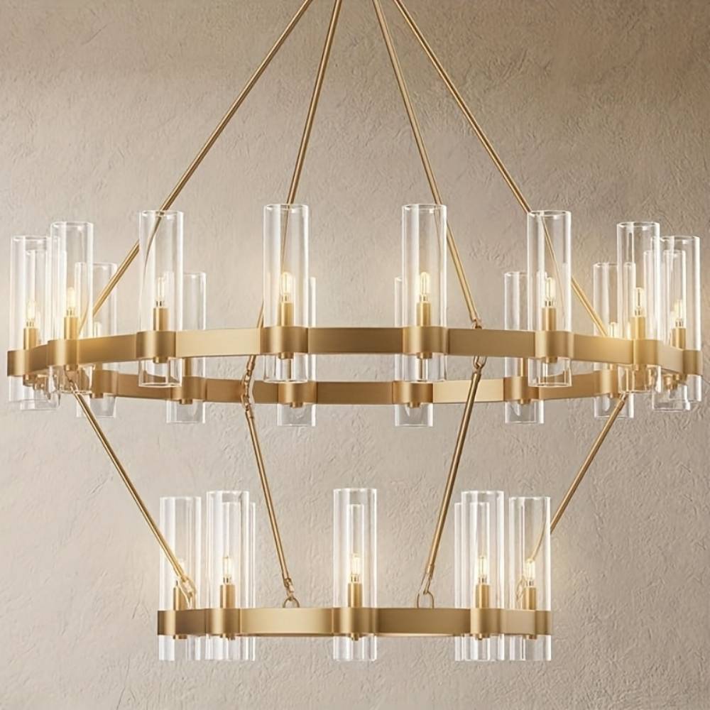 Binna Double Wagon Wheel Chandelier