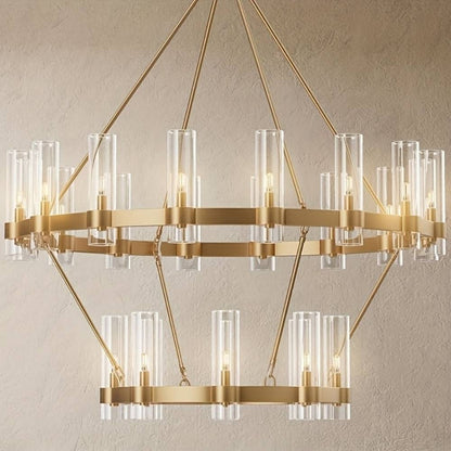 Binna Double Wagon Wheel Chandelier