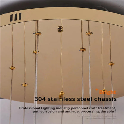 Bird Spiral Long Led Chandelier for Staircase and Foyer