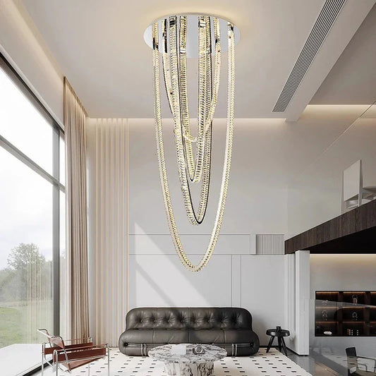 Bix Crystal Hanging Chandelier