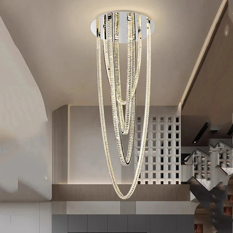 Bix Crystal Hanging Chandelier