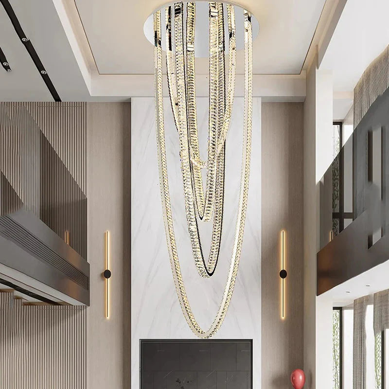 Bix Crystal Hanging Chandelier