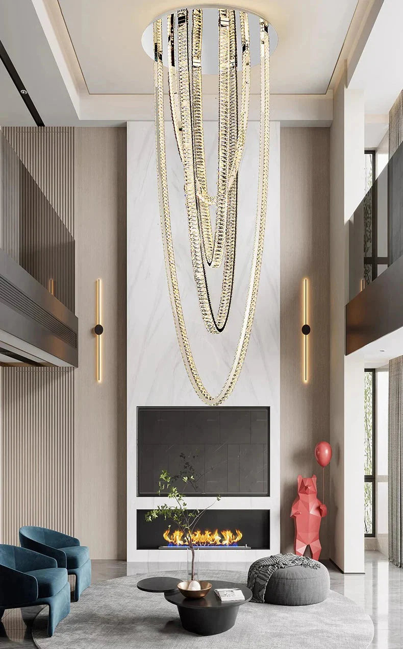 Bix Crystal Hanging Chandelier