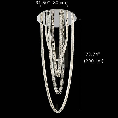Bix Crystal Hanging Chandelier