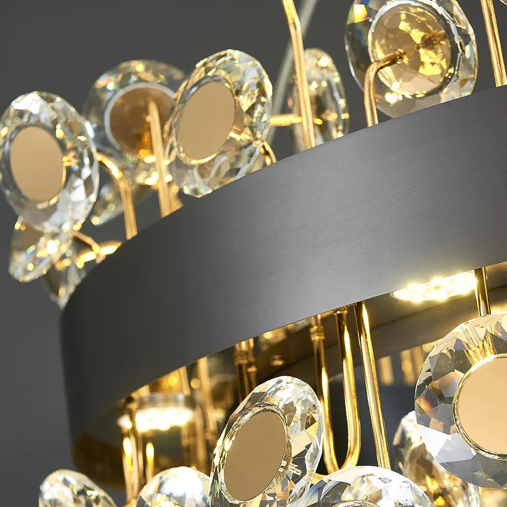 Modern Crystal chandelier for Dining Room - Gold/Black