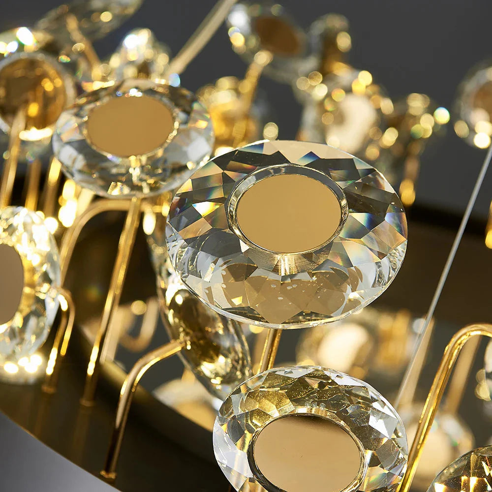 Modern Crystal chandelier for Dining Room - Gold/Black