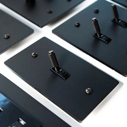 Brass Toggle Light Dimmer & Switch & Wall Plate - 3 Gang