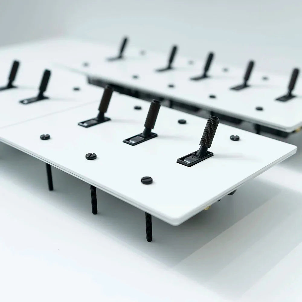 Brass Toggle Light Dimmer & Switch & Wall Plate - 3 Gang