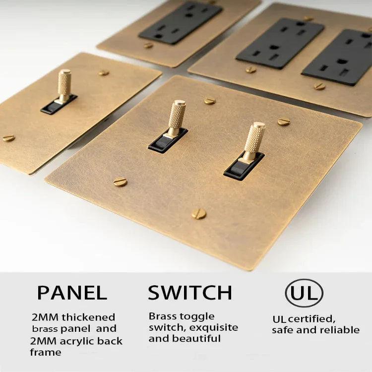 Seus Brass Toggle Light Switch