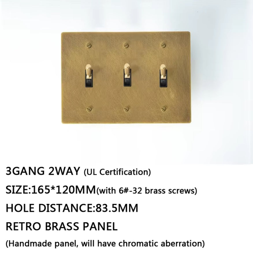 Seus Brass Toggle Light Switch