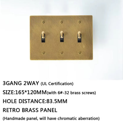Seus Brass Toggle Light Switch