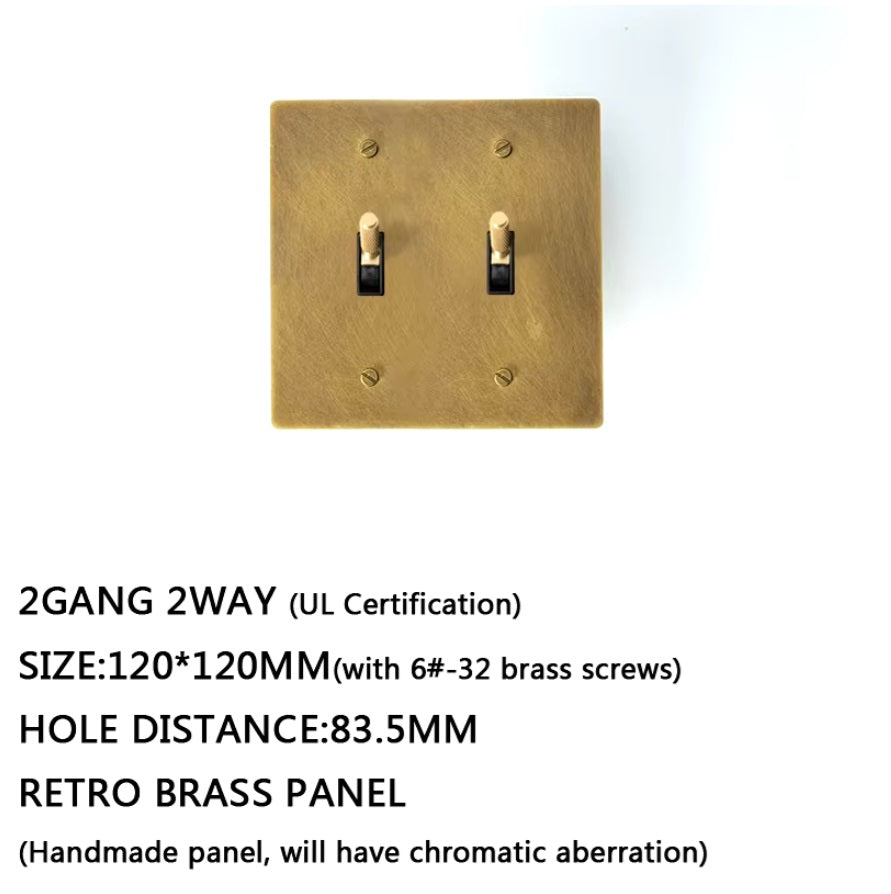 Seus Brass Toggle Light Switch