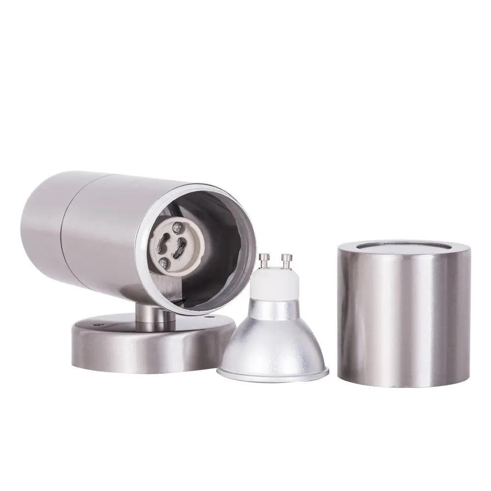 Modern Nickel Outdoor Wall Lights