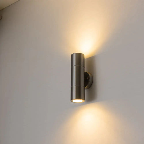Modern Nickel Outdoor Wall Lights
