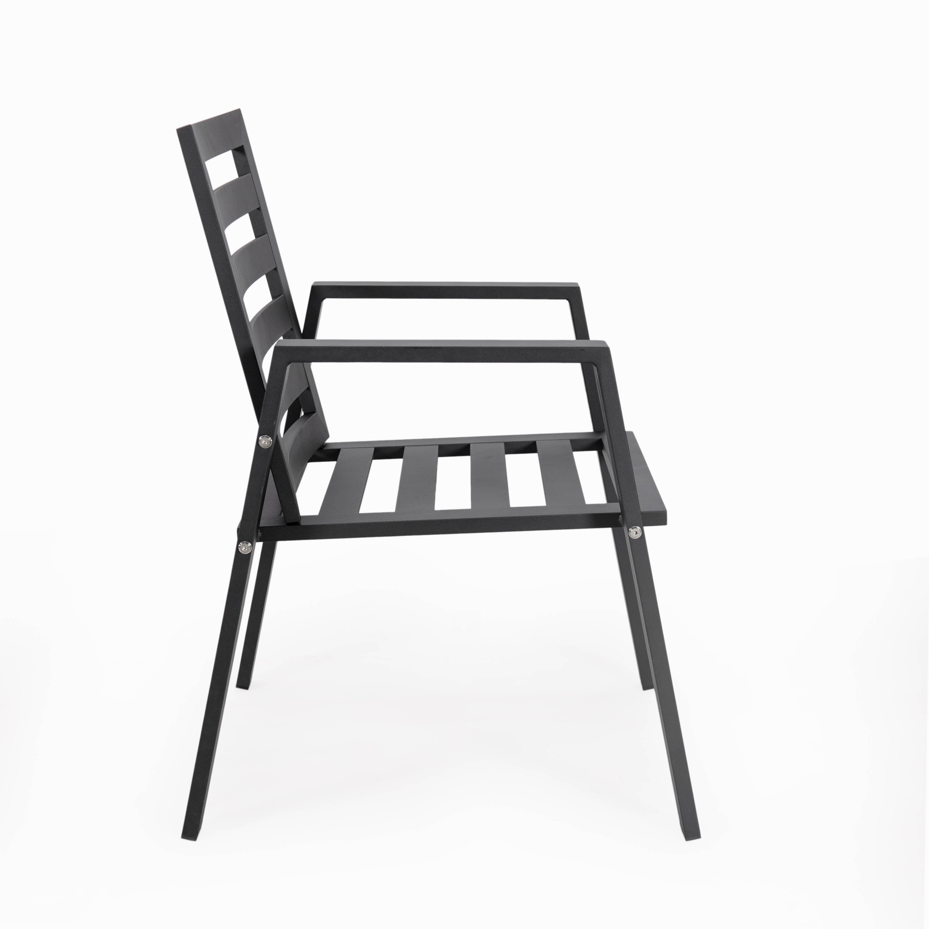 Agnes Patio Aluminum Dining Armchair