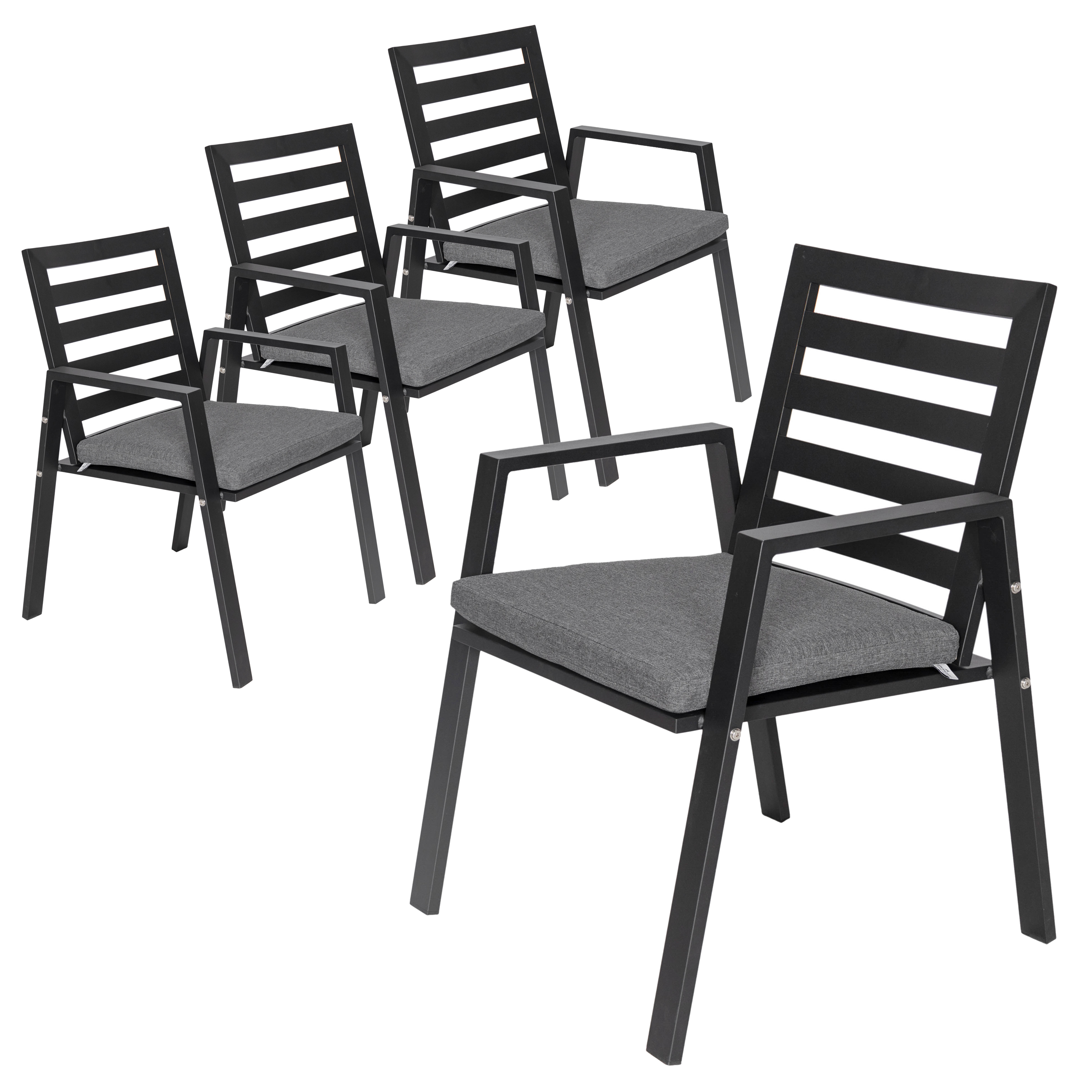 Agnes Patio Aluminum Dining Armchair - Set of 4