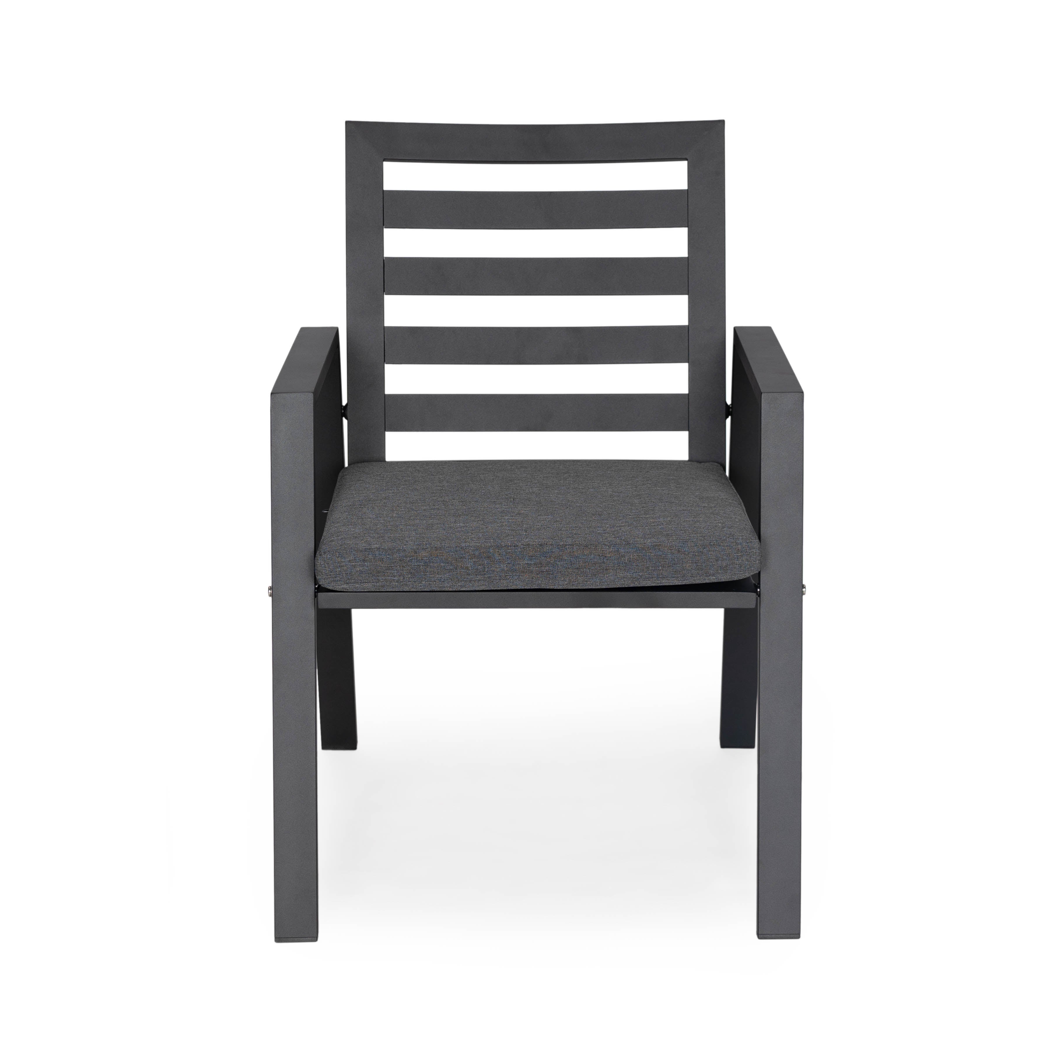 Agnes Patio Aluminum Dining Armchair