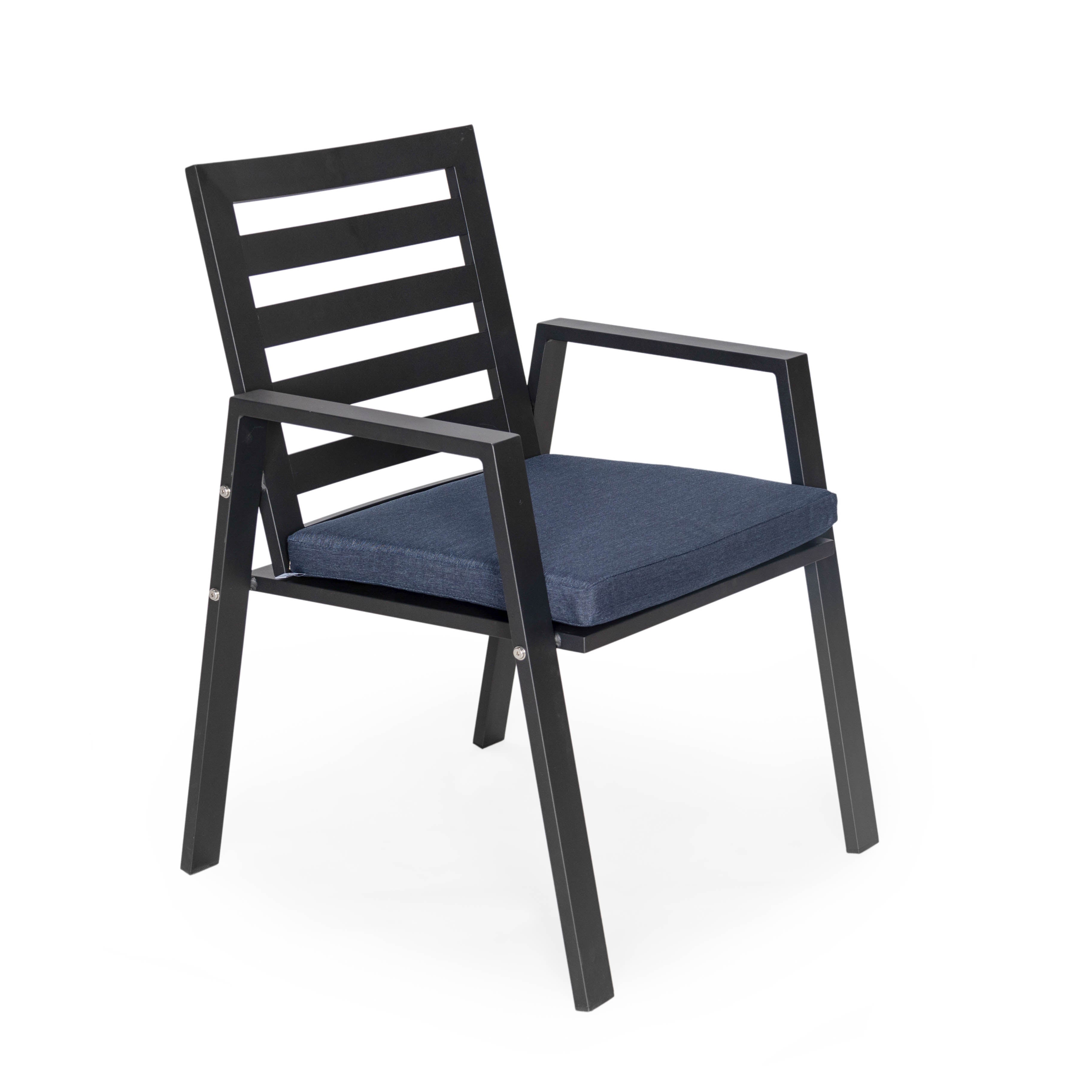 Agnes Patio Aluminum Dining Armchair