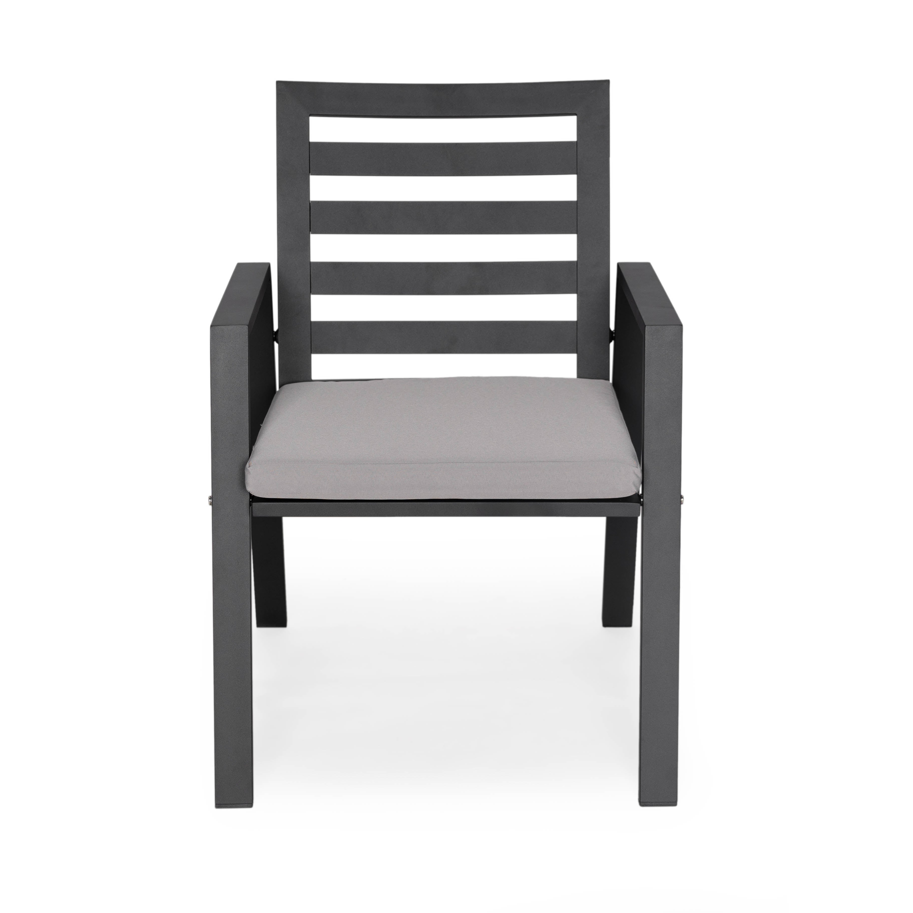 Agnes Patio Aluminum Dining Armchair