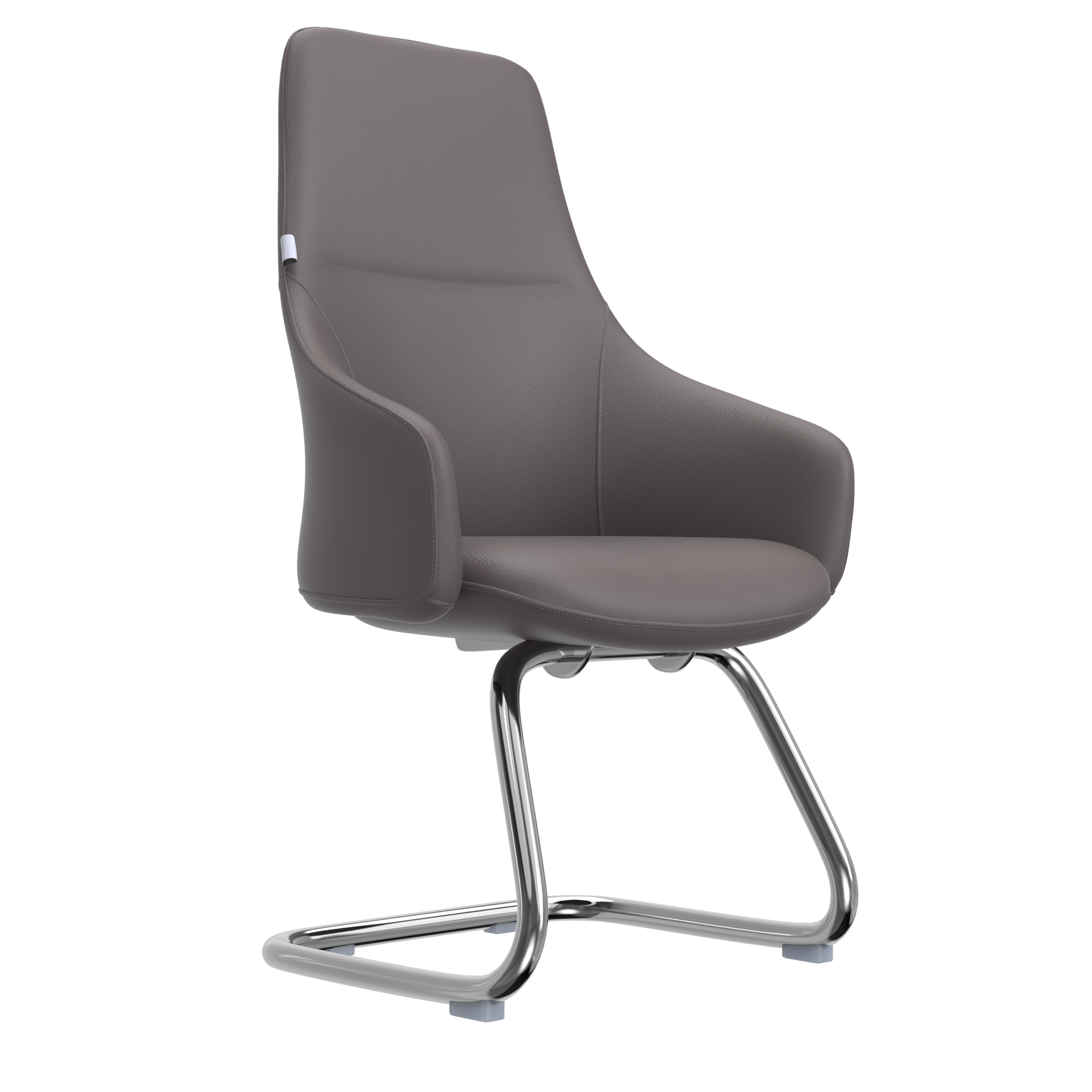 Celeste Series Guest Office Chair in Black Leather