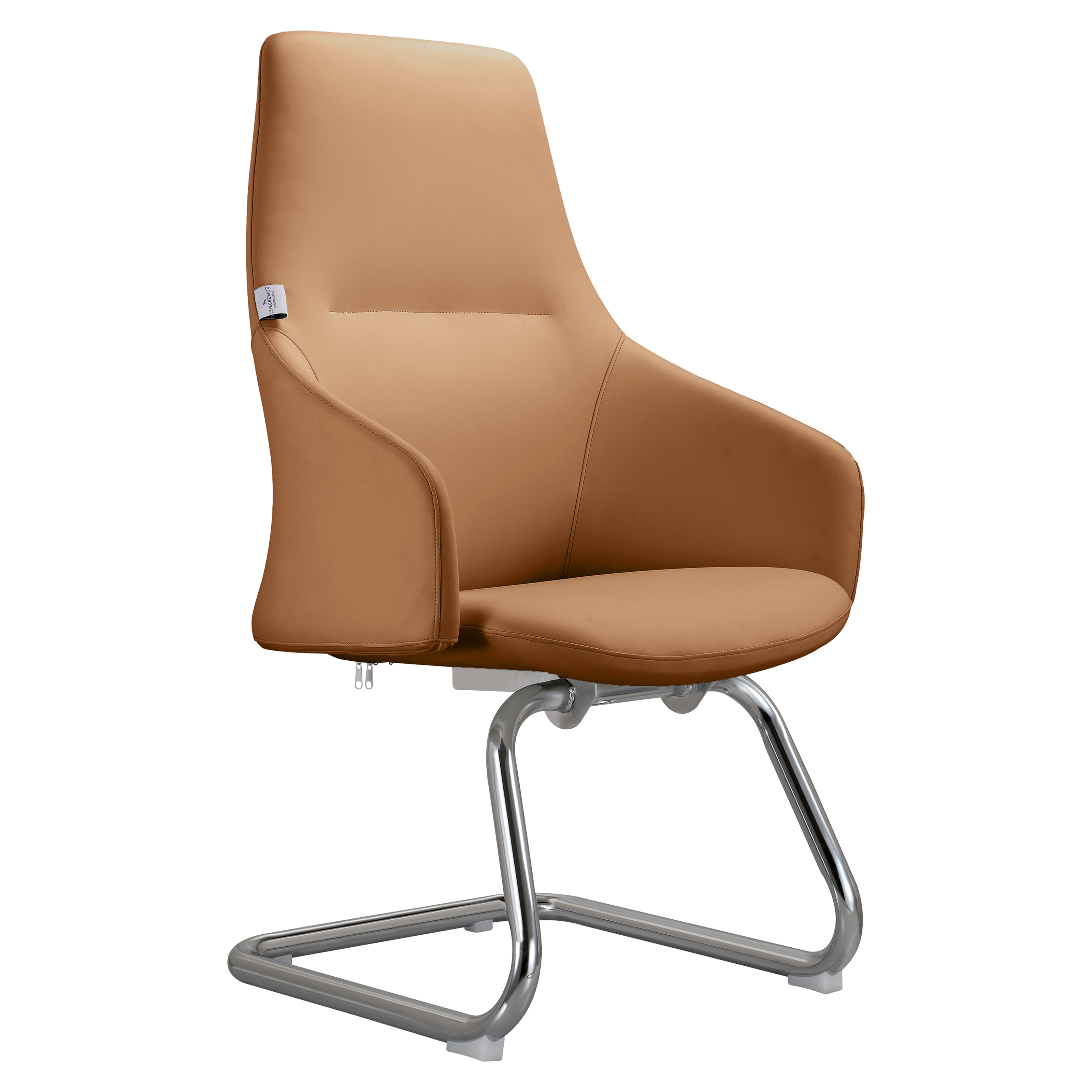 Celeste Series Office Guest Chair in Acorn Brown Leather