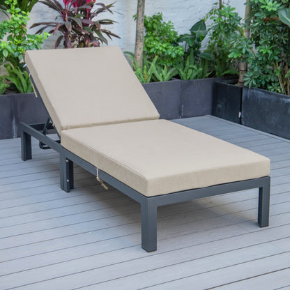 Chelsea Modern Outdoor Chaise Lounge Chair With Cushions