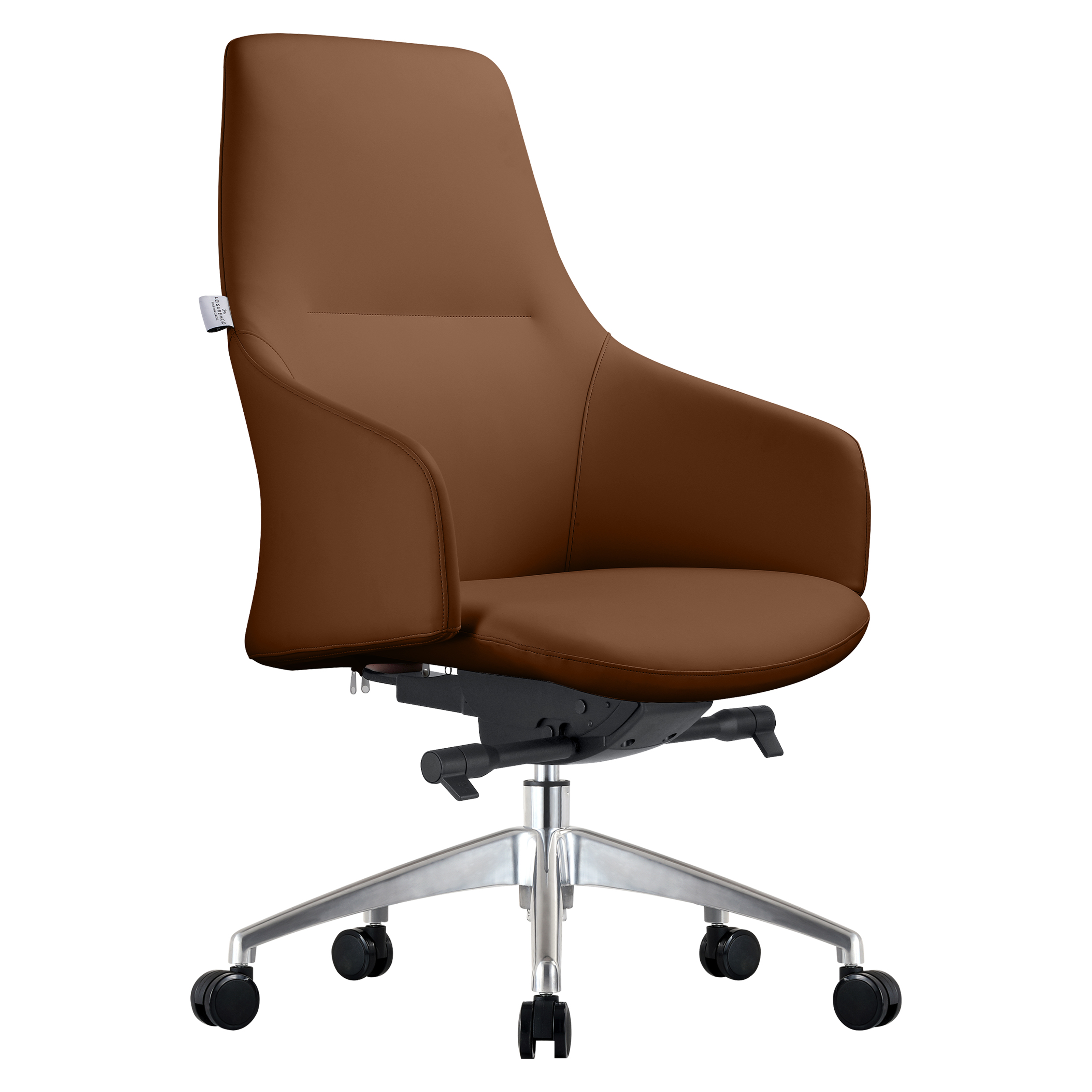 Celeste Series Office Chair in Dark Brown Leather